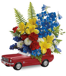 Teleflora's '65 Ford Mustang Bouquet from Victor Mathis Florist in Louisville, KY